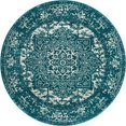 thumbnail image 1 of Unique Loom Tapis de Bordure Richmond 5' x 5' Rond Turquoise/ivoire, 1 of 1