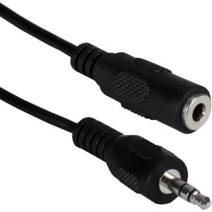 Female Speaker Cable - QVS 35ft 3.5mm Mini-Stereo Male to Female Speaker Extension Cable