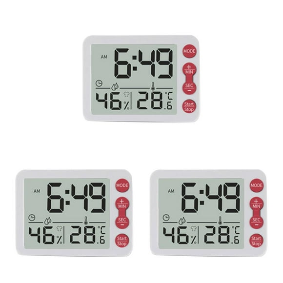 Injueey Alarma digital de escritorio Función de memoria LED Pantalla acrílica Cable Proyector de energía Reloj Dormitorio interior Type1 NO1