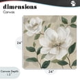 thumbnail image 4 of Stupell Industries Shabby Chic Serene White Blossom with Leaves Canvas Art, 24 x 24, by Nan, 4 of 8