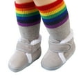 thumbnail image 3 of Baby Shoes Size 12-15 Months Soft Warm Flats Comfort Lightweight Elastic First Birthday Grey Boots, 3 of 7