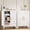 1pc-White-32"H, variant on JHYKFG 32"Metal Pantry Storage Cabinet,Freestanding Sideboard with 2 Adjustable Shelves for Small Spaces, Living Room, Hallway, Dining Room,White