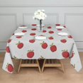 thumbnail image 3 of Square Tablecloth 52x52 Inch – Waterproof Polyester Printed Table Cover, Wrinkle Resistant & Washable for Kitchen Dining Picnic Party Decor, Single-v4-15, White, 3 of 6