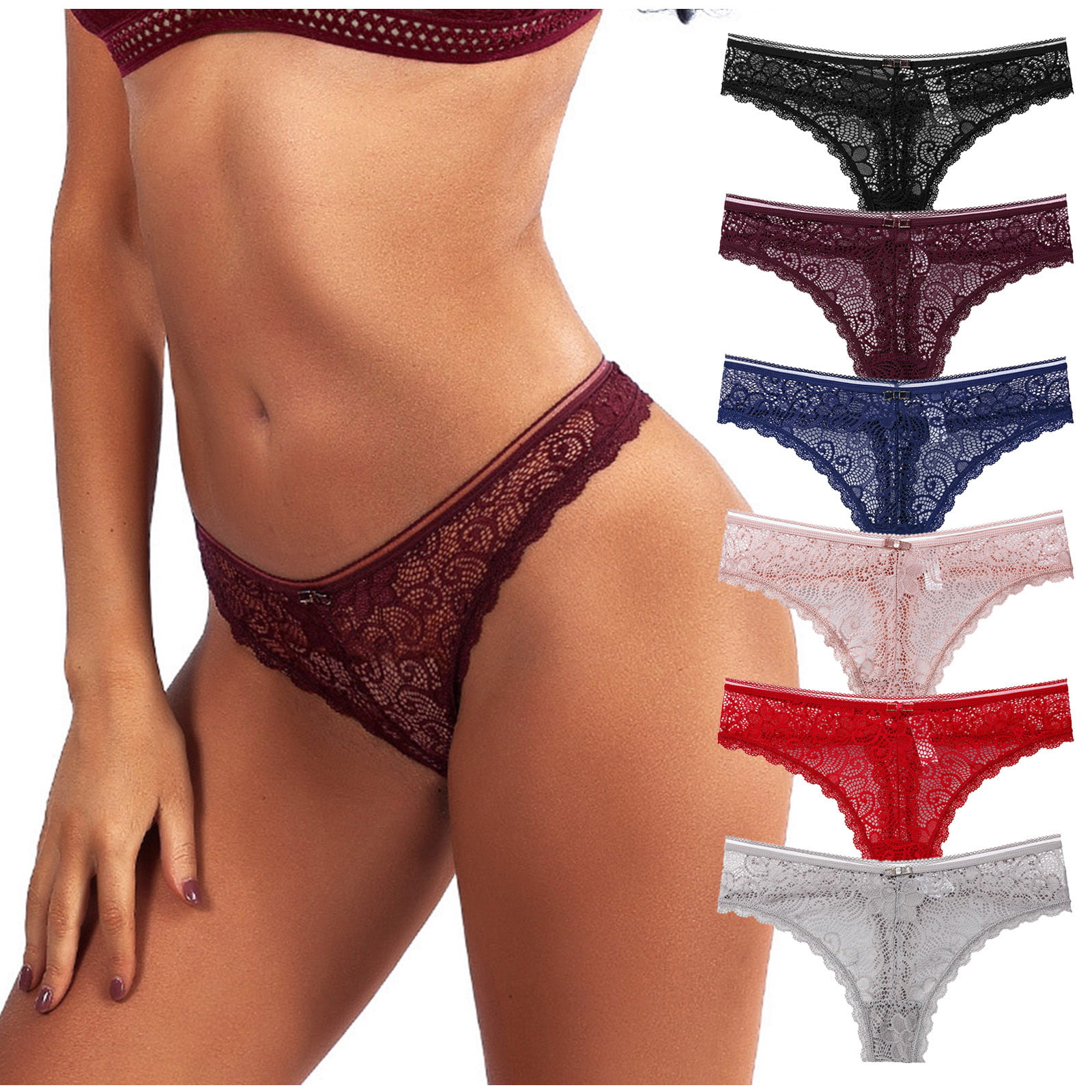 Lovskoo 2024 Lace Underwear Breathable Panties Women