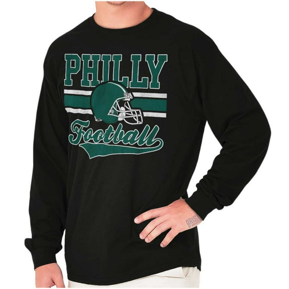 Philly Pennsylvania Football Helmet Men's Long Sleeve Tee T Shirt Brisco Brands S