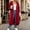 #Red, variant on Women's Long Sleeve Zip Up Hoodie, Drawstring Hem Loose Hooded Sweatshirt Coat with Pockets,Army Green,Women's Plus Size L