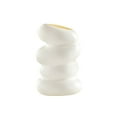 thumbnail image 1 of Jarrón de flores en espiral de plástico, contenedor para arreglos florales, duradero y multifuncional. Blanco, 1 of 9