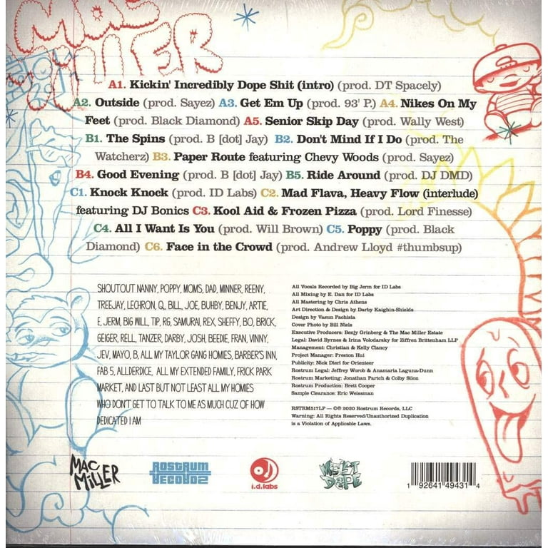 Mac Miller - K.I.D.S. - Double LP Vinyl Records, Rap Genre