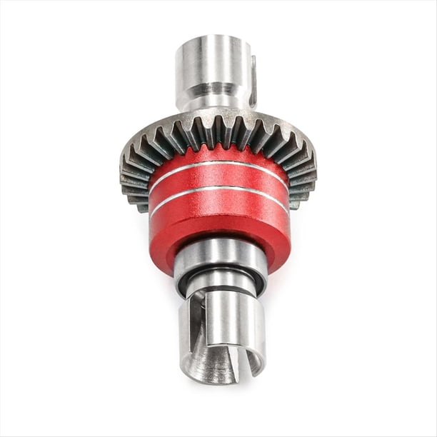 Diferencial Delantero y Trasero con Engranaje de Disco de Acero 16420G para Coche RC 1/14 1/16, Accesorios Rojos.