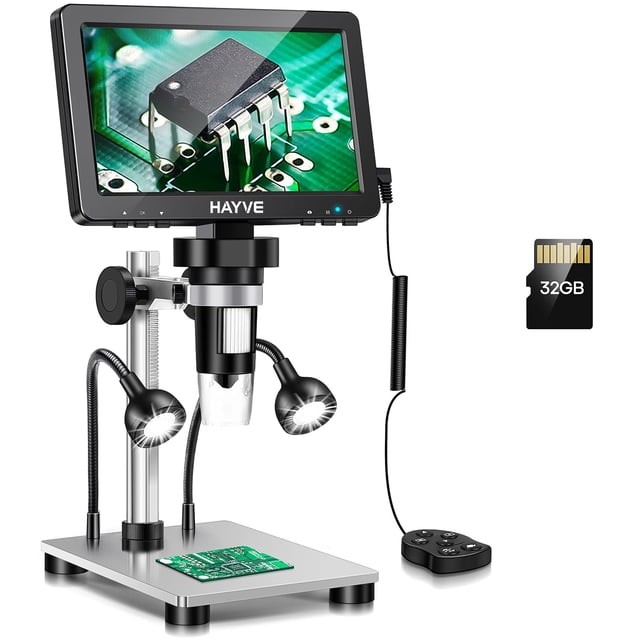 Microscopio digital Hayve 7 LCD de 1200 aumentos de 12 MP