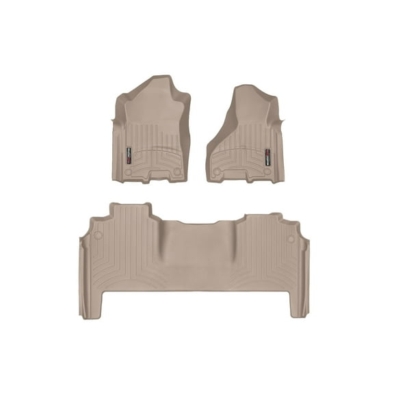WeatherTech Custom Fit FloorLiners compatible with Ram Truck 2500/3500, Ram 2500/3500 - 1st & 2nd Row, Tan