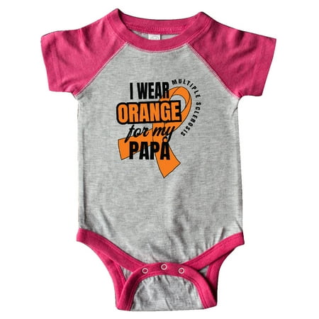 

Inktastic I Wear Orange For My Papa Multiple Sclerosis Awareness Gift Baby Boy or Baby Girl Bodysuit