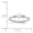 thumbnail image 5 of Sterling Silver CZ Imitation Pearl Ring, 5 of 6