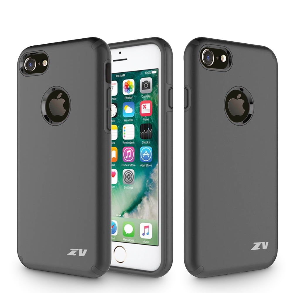 Zizo Sleek Hybrid Case for iPhone 8 and iPhone 7, Black