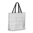 thumbnail image 2 of ZNDUO Abstract Gray Line Texture Pattern Large Tote Bag, Zipper Lightweight Beach Tote, 2 of 8