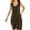 Brown, variant on Beach Dresses for Women Crewneck Sleeveless Knee Length Dress Summer Holiday Vacation Casual Dresses