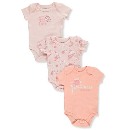

Duck Duck Goose Baby Girls 3-Pack Cute Bodysuits - pink/multi 3 - 6 months (Newborn)