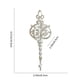 thumbnail image 3 of Adorno Colgante Blanco Irregular con Purpurina para Árbol de Navidad, Decoración Navideña, Hogar, Tienda, Escaparate., 3 of 6