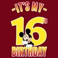 thumbnail image 2 of Junior's Mickey & Friends It's My 16th Birthday  Racerback Tank Top Scarlet Small, 2 of 4