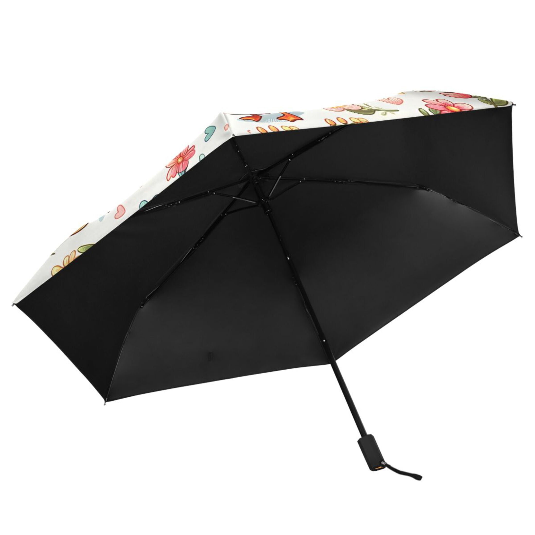 Little Cute Duck Compact Sun Umbrella Windproof Travel Umbrellas for Rain Strong Portable UV Protection