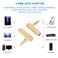 thumbnail image 3 of 2 Uds Adaptador De Audio Macho A Hembra De ángulo Recto De 3,5mm, Conector Jack De Auriculares Estéreo En Forma De L Para Auriculares Y Micrófonos, 3 of 7
