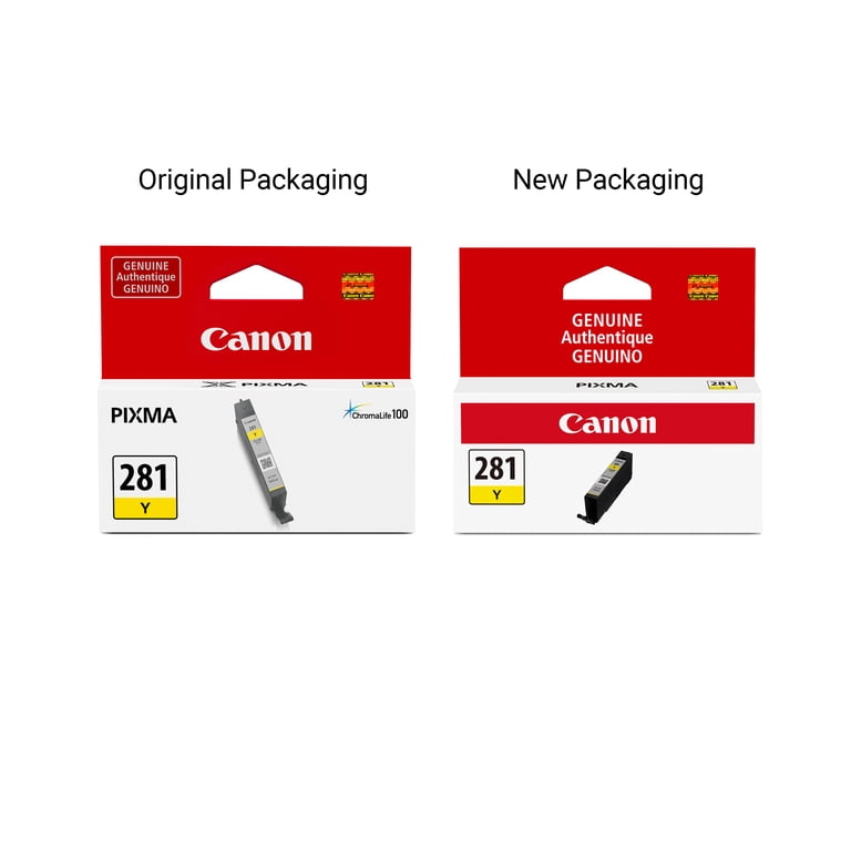 Canon CLI-281 Y Color Printer Cartridge with Canon CLI-281 Yellow