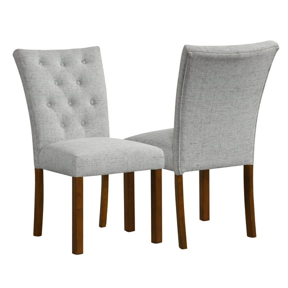 HomePop Tufted Back Parsons Dining Chair, Set of 2, Gray