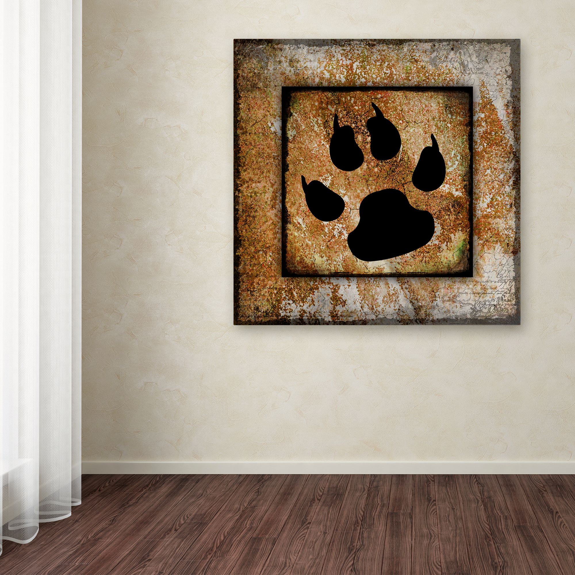 Trademark Fine Art 'Your True Friend Paw Print' Canvas Art by LightBoxJournal