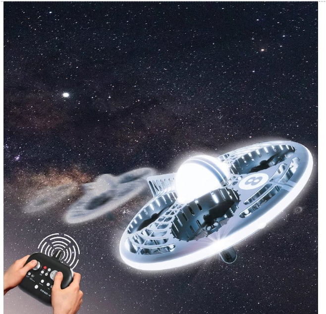 FAO Schwarz Glow Drone LED Stunt UFO