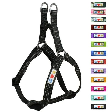 Denim Dog Harness Vest - Pawtitas Pet Reflective Step in Dog Harness Reflective Vest Harness Comfort Control Training Walking Your Puppy Harness/Dog Harness
