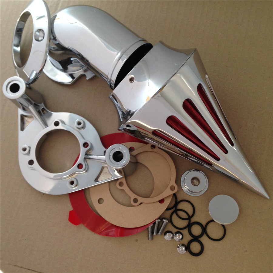 HTTMOTOR Chromed Spike Air Cleaner Kits For Harley Dyna Touring models
