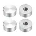 thumbnail image 1 of Unique Bargains M8 Thread 20mm Diameter Round Shape Aluminum Disc Hardware 4pack Aluminum Circle Disc Glass Top Adapter for Glass Table, 1 of 5