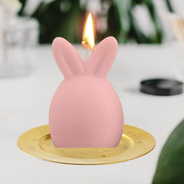 Vela plegable de aromaterapia de conejo - Cera de soja, aroma duradero, 155g - Rosa, amarillo o azul - regalo romántico de decoración del hogar