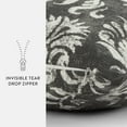 thumbnail image 6 of Noble Linens Elegant Cotton Decor Throw Pillow in Distressed Floral Pattern, 6 of 8