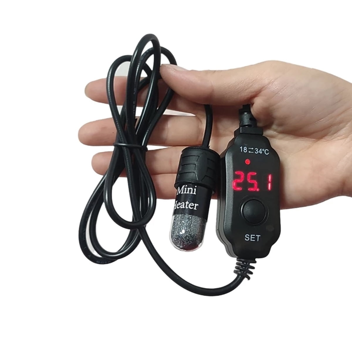 OROMYO 10W Mini Aquarium Heater Mini Fish Tank Heater with Digital