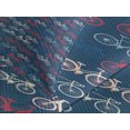 thumbnail image 4 of Ambesonne Bicycle Quilted Bedspread Set 3 Pcs, Bike Sketches on Blue, King Size, Multicolor, 4 of 5