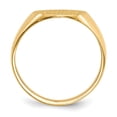 thumbnail image 2 of Solid 14k Yellow Gold 13.0x12mm Open Back Men's Engravable Monogram Signet Ring Band Size 8, 2 of 6