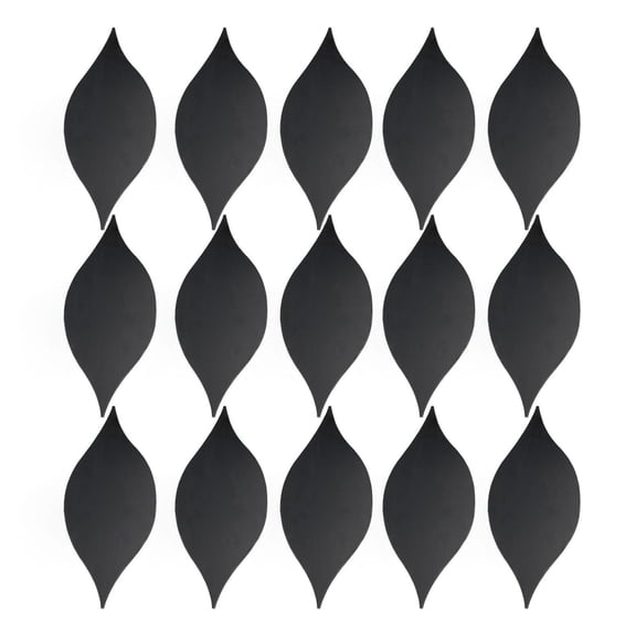BIMZUC 15‑Piece Black Acrylic 3D Teardrop Wall Decals – Premium Mirror‑Style Stickers for Living Room, Bedroom & Bathroom Décor