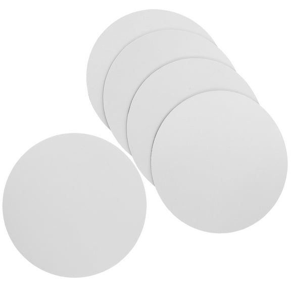 Milisten White Rubber Gaming Mouse Pad Set of 5 with Smooth for Home and Office Use