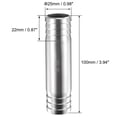 thumbnail image 2 of Uxcell Stainless Steel 25x100mm Straight Barb Hose Fitting Polishing 2 Pack, 2 of 4