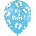 thumbnail image 2 of 11 inch Sempertex It's A Boy Footprint Latex Balloons (50 Pack) - Party Supplies Decorations, 2 of 2
