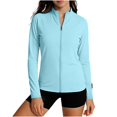 thumbnail image 7 of Vinsonshop Women's Outdoor Sun Protection Jacket UPF 50+ Lightweight Athletic Full Zip Long Sleeve Hiking Shirt with Pockets Light Blue L, 7 of 7