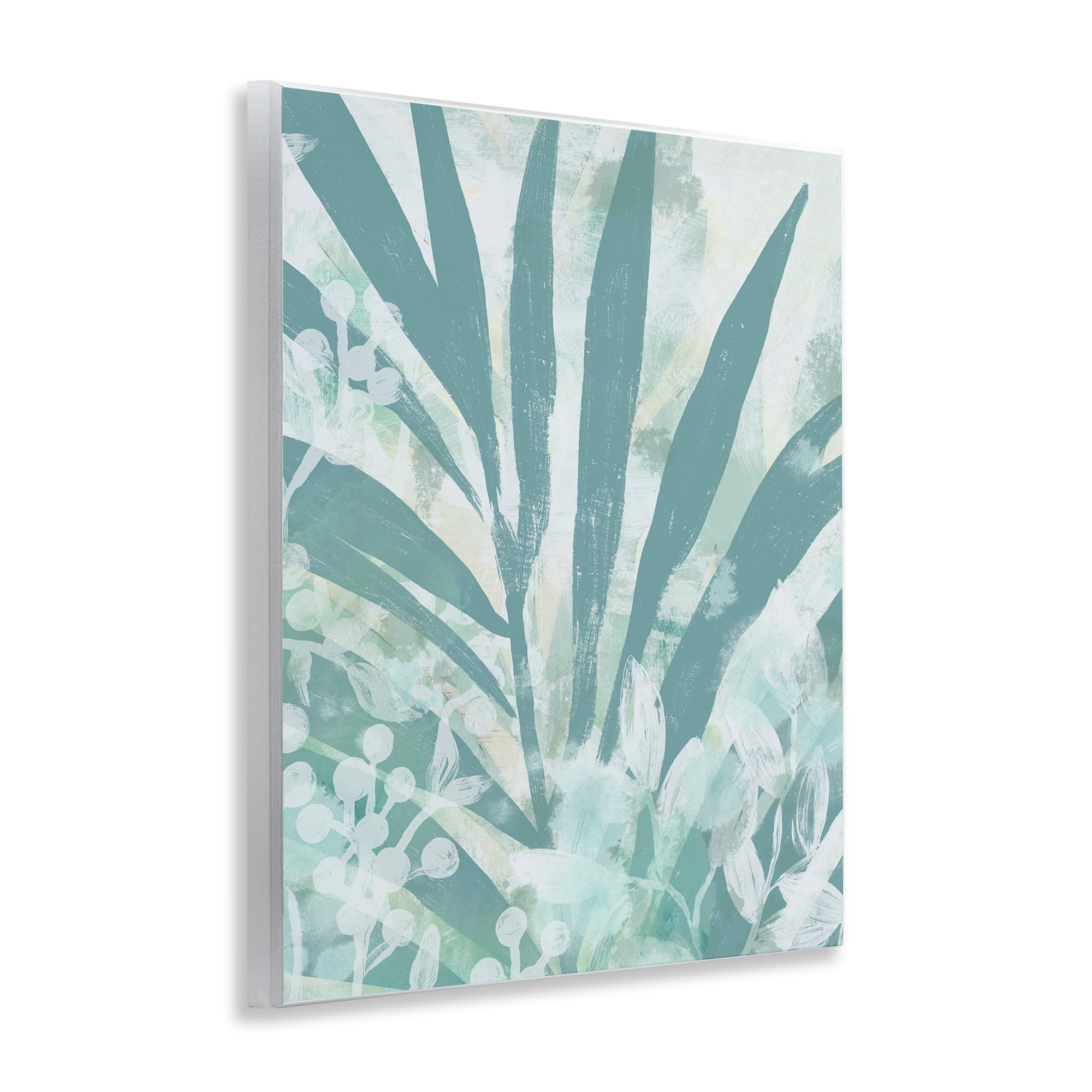 Stupell Industries Palm Frond Splatter Botanical & Floral Painting Unframed Art Print Wall Art, 11 x 14