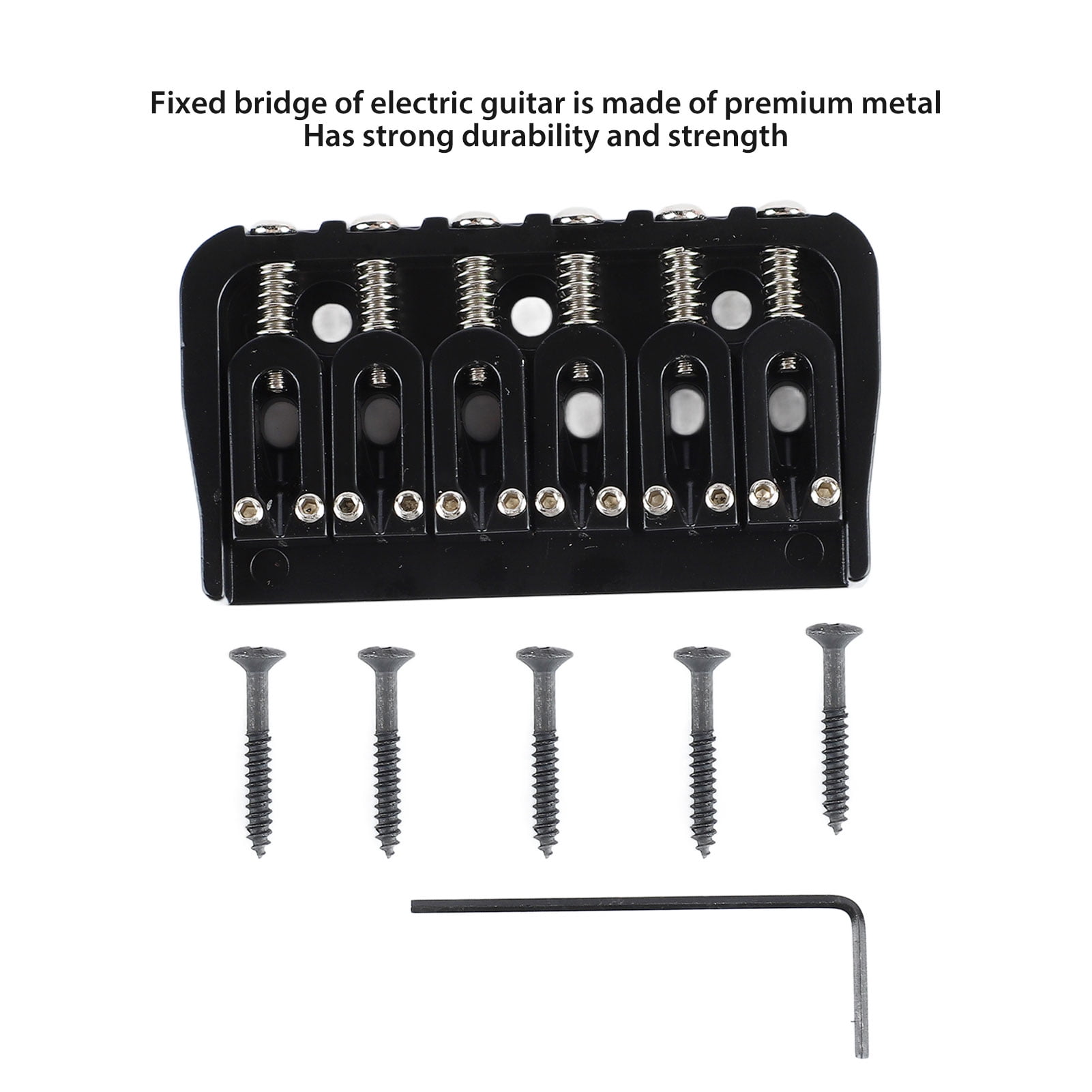 Adjustable Electric Guitar Fixed Bridge, Premium Metal Construction for Enhanced Tone  Pitch Accuracy, Easy Install