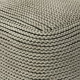 thumbnail image 4 of Simpli Home Eastmont 18 inch Wide Boho Square Pouf in Cream Handwoven PET Polyester, 4 of 6