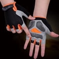 thumbnail image 4 of Guantes deportivos de medio dedo para hombres y mujeres, para ciclismo al aire libre, fitness, transpirables, con absorción de impactos, antideslizantes, para exteriores, guantes de medio dedo, 4 of 5
