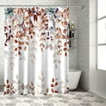 thumbnail image 5 of Fall Shower Curtain Autumn Eucalyptus Leaf Shower Curtains for Bathroom Watercolor Leaves Bath Curtains Sets with Hooks for Autumn Thanksgiving Seasonal Decor Polyester Waterproof Extra Long 84" X 72", 5 of 6