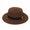Coffee, variant on Women Wide Brim Straw Boater Hat UPF Sun Protection Foldable Beach Fedora with Rhinestone Buckle Ribbon