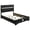 Black, variant on Miranda 54-inch Upholstered Full Panel Bed White