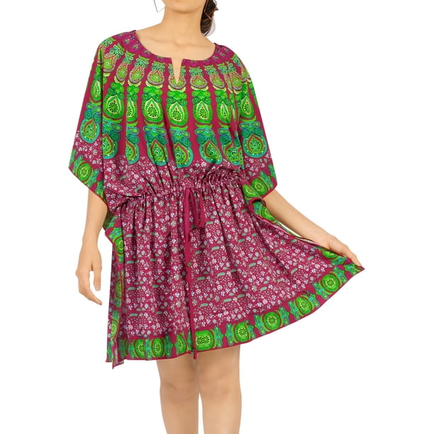 HAPPY BAY Women's Plus Size Bathing Suit Coverup Kimono 2X3X Pink